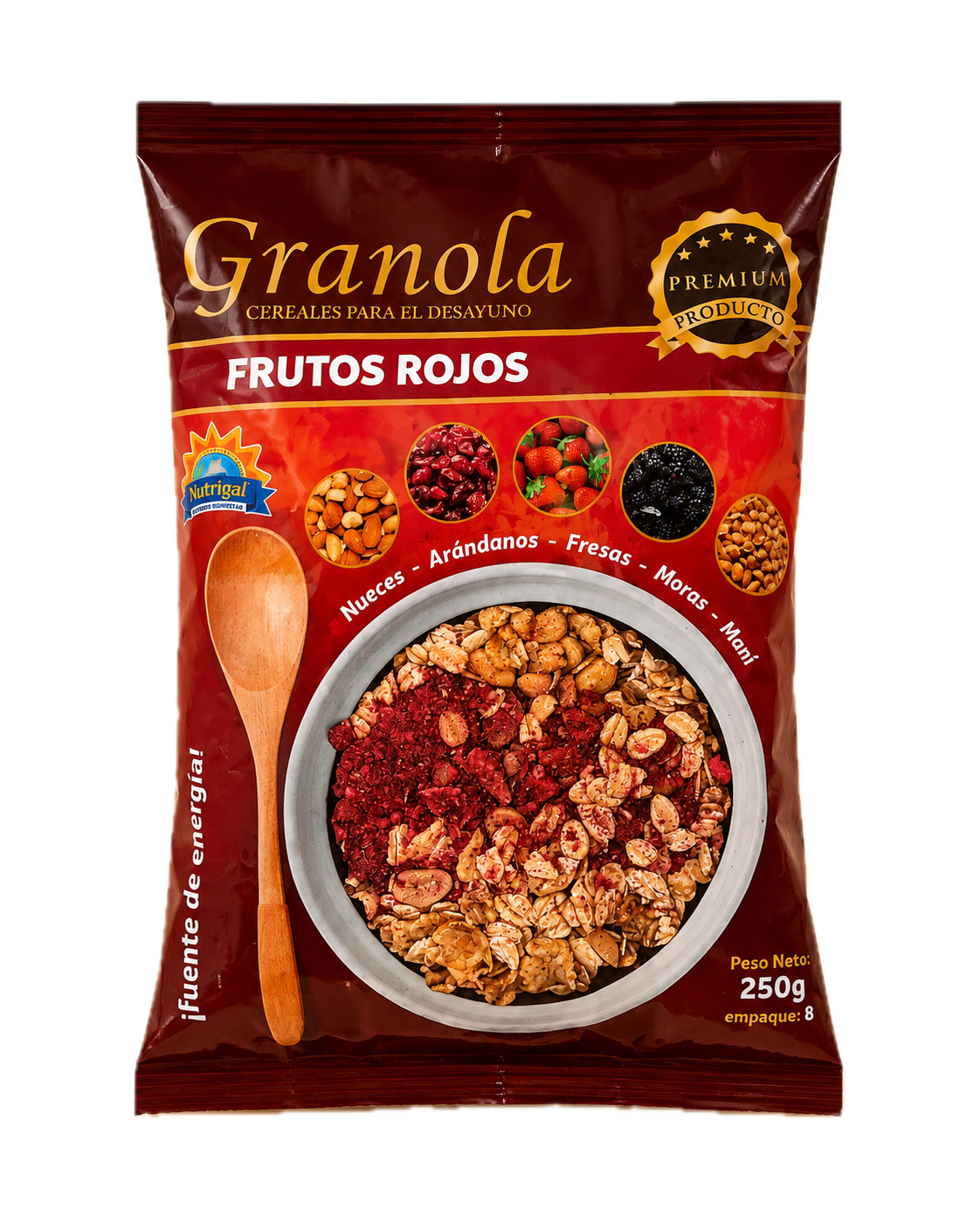 GRANOLA DE FRUTOS ROJOS PREMIUM